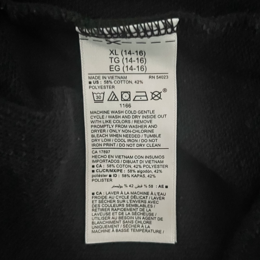 Old Navy Girls “Find Your Happy” Pullover Tunic Hoodie, Size XL (14-16) - Picture 8 of 9